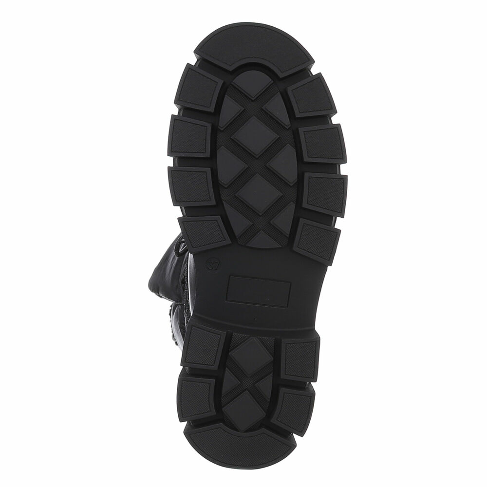 Ghete fashion imblanite - negru dama