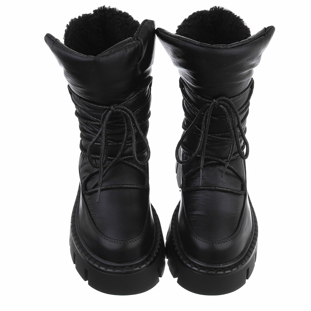 Ghete fashion imblanite - negru dama