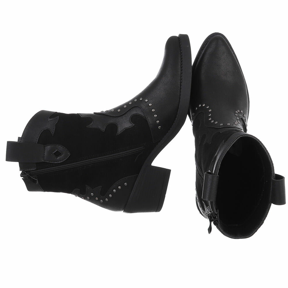 Ciocate western cu toc gros - negru dama