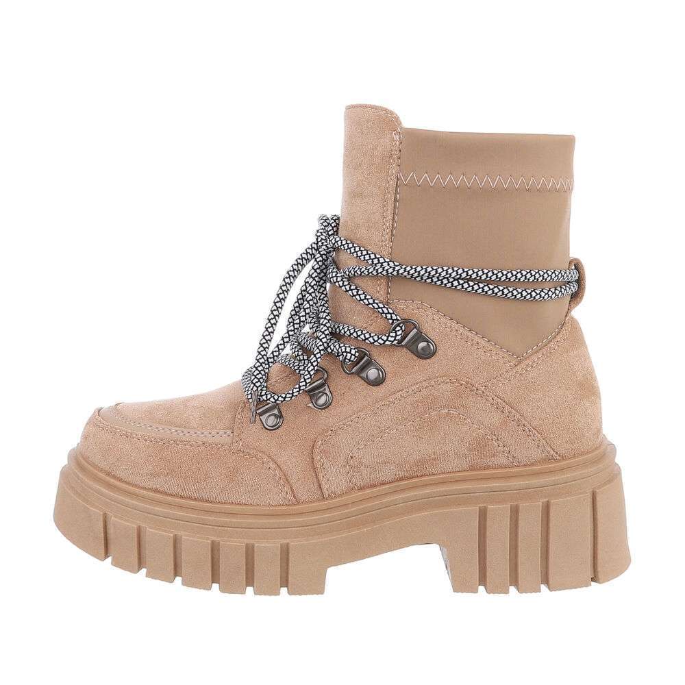 SchnA?rstiefeletten - kaki dama