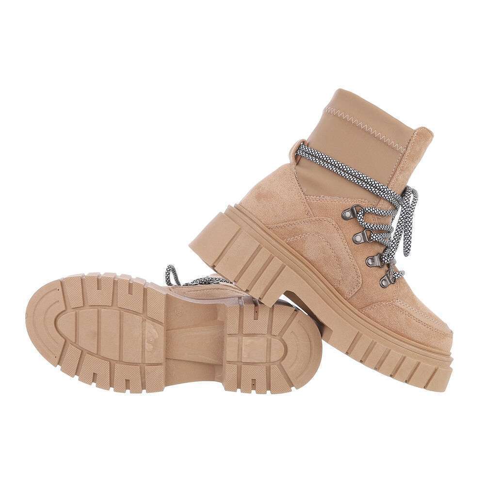 SchnA?rstiefeletten - kaki dama