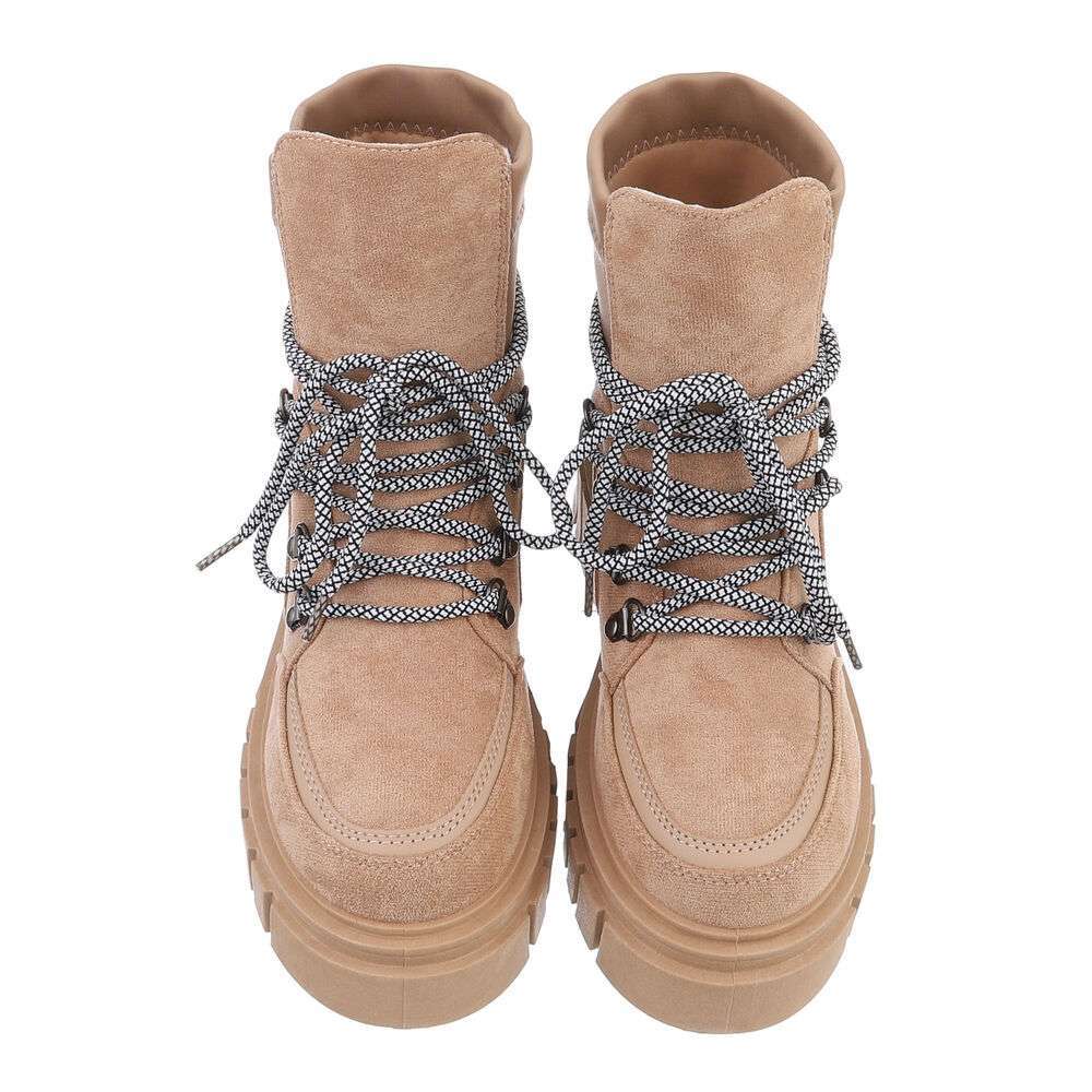 SchnA?rstiefeletten - kaki dama