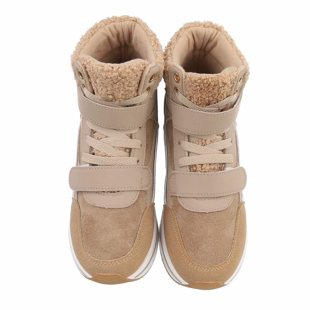 Sneakers inalti cu blanita - kaki dama