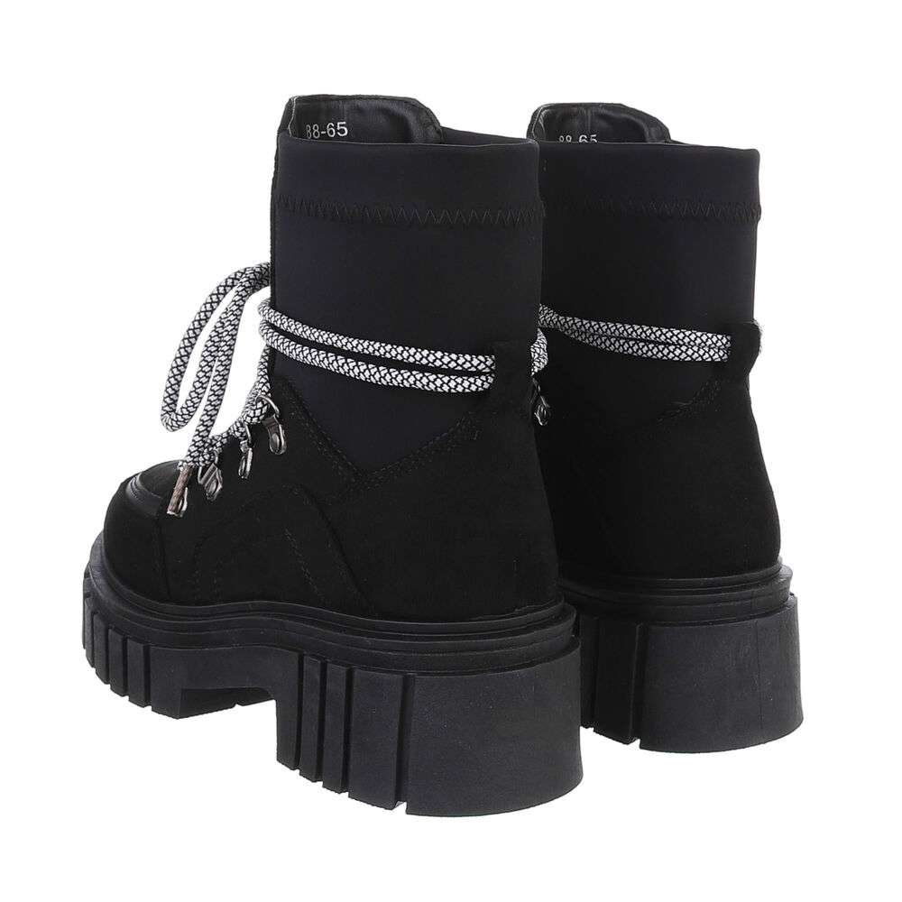 SchnA?rstiefeletten - negru dama
