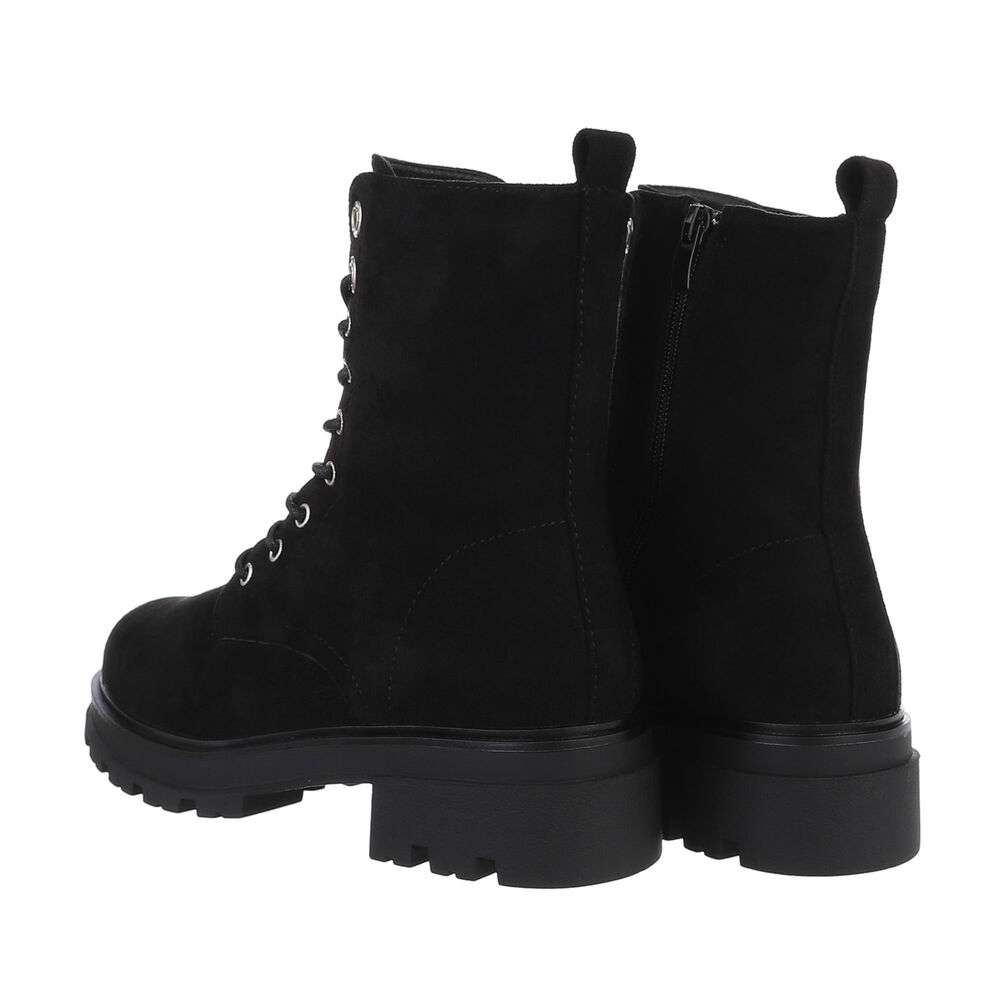 SchnA?rstiefeletten - negru dama