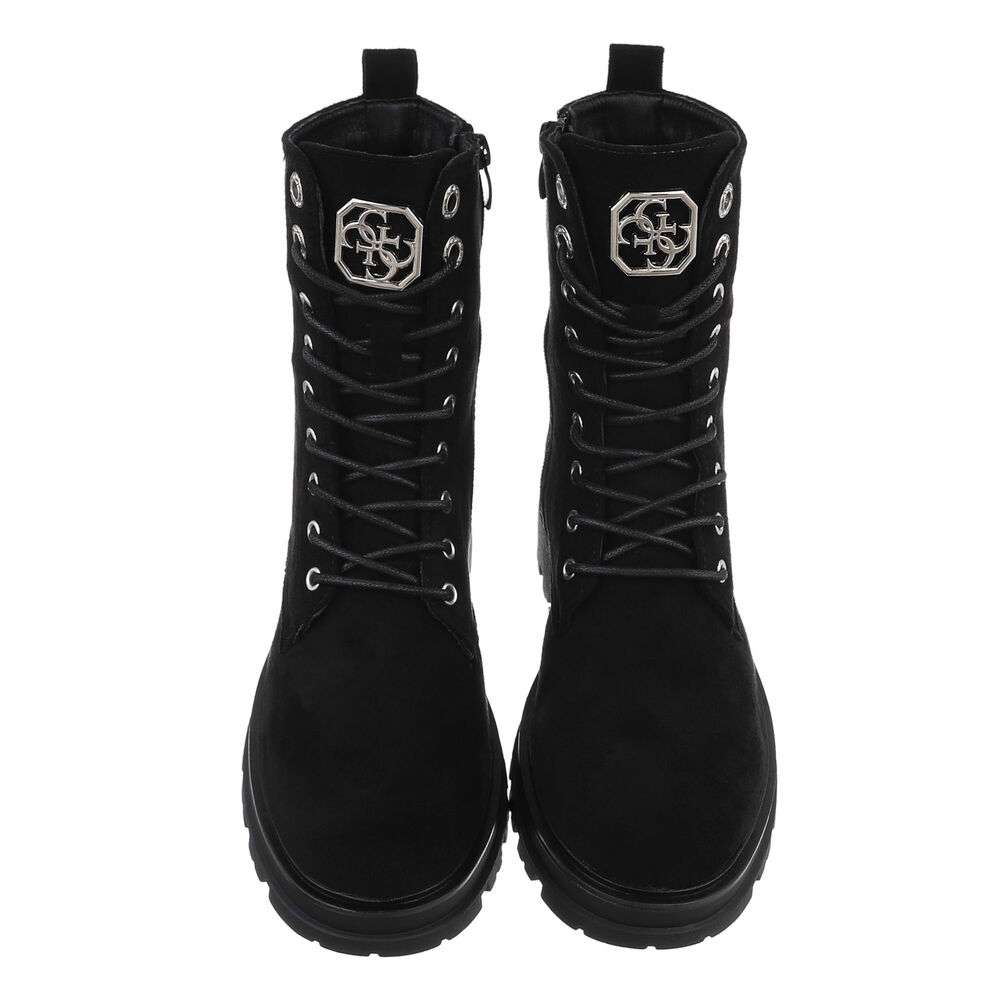 SchnA?rstiefeletten - negru dama