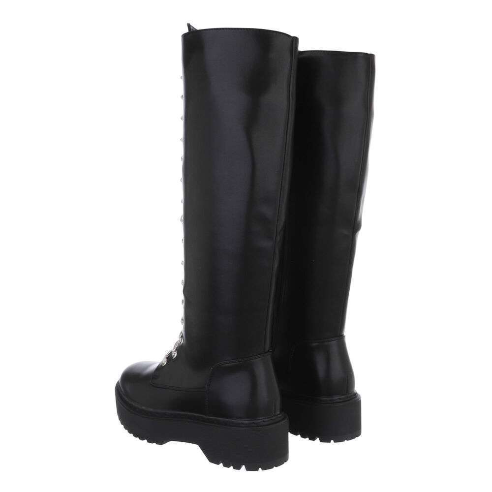 SchnA?rstiefel - negru dama