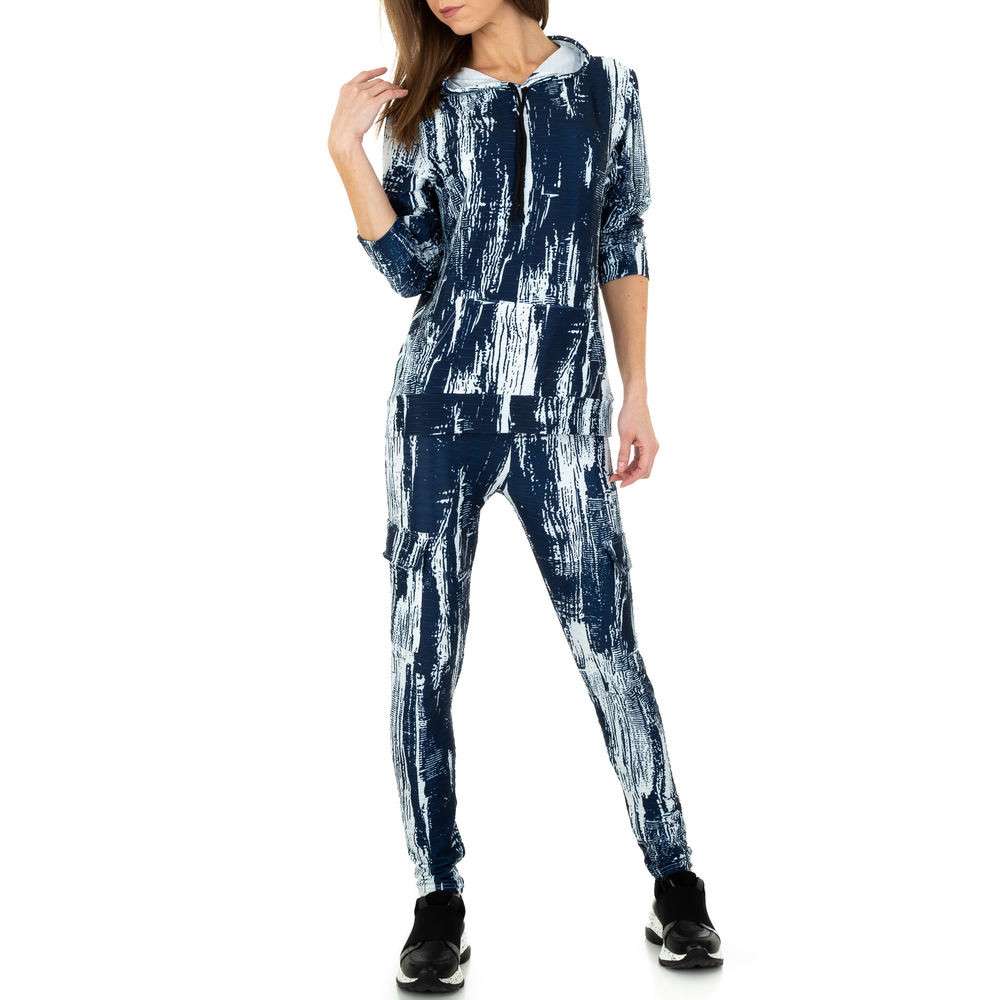 Trening cu imprimeu - Holala Fashion albastru dama