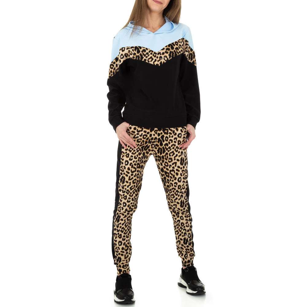 Trening cu imprimeu leopard - Holala Fashion   L.albastru dama
