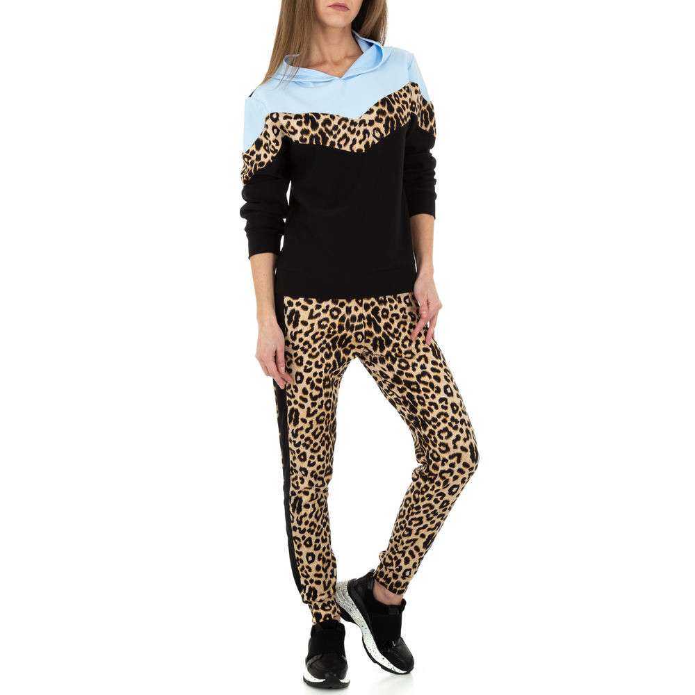 Trening cu imprimeu leopard - Holala Fashion   L.albastru dama