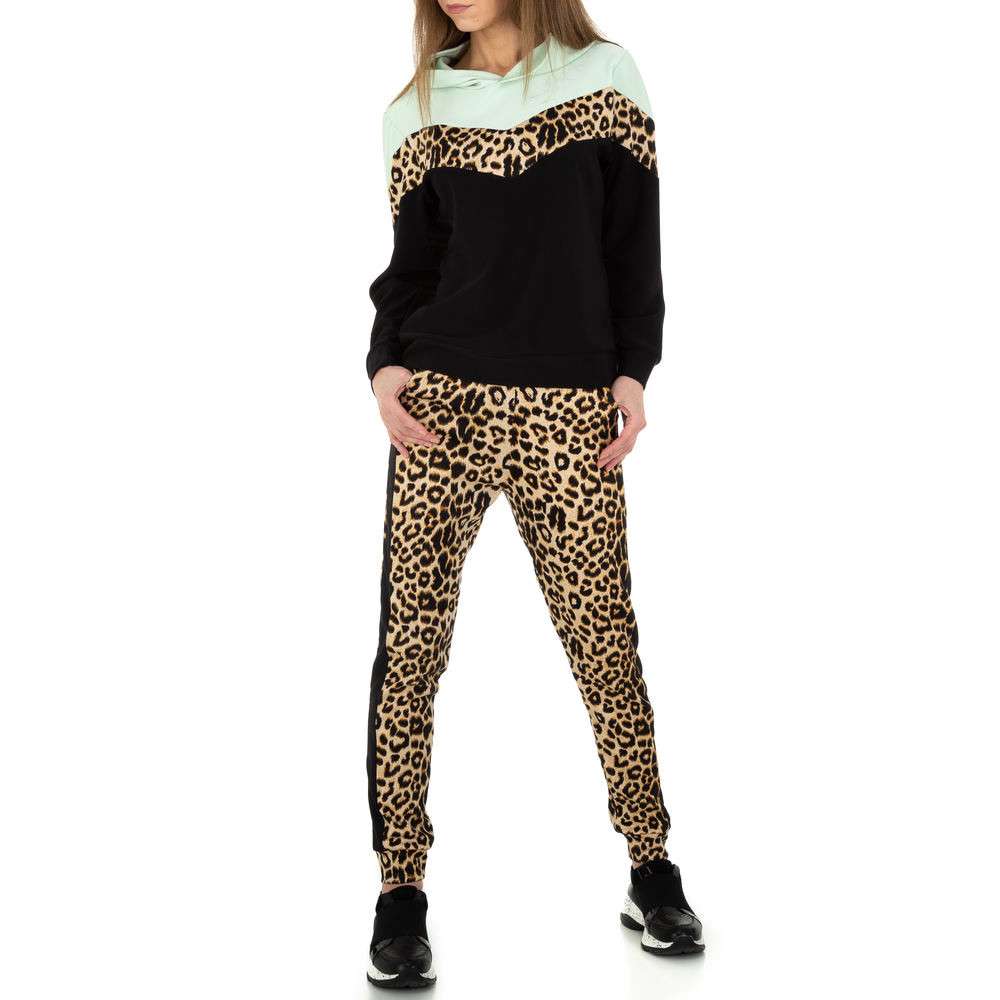 Trening cu imprimeu leopard - Holala Fashion L.verde dama