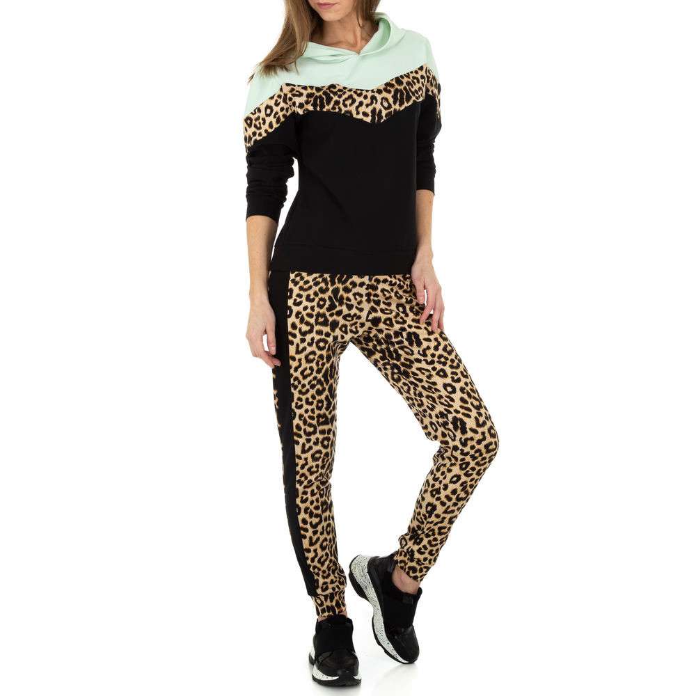 Trening cu imprimeu leopard - Holala Fashion   L.verde dama