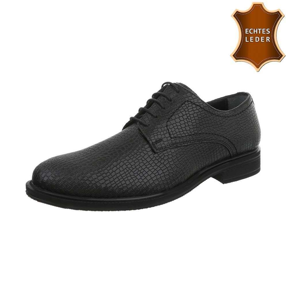 Pantofi eleganti piele naturala - negru barbati