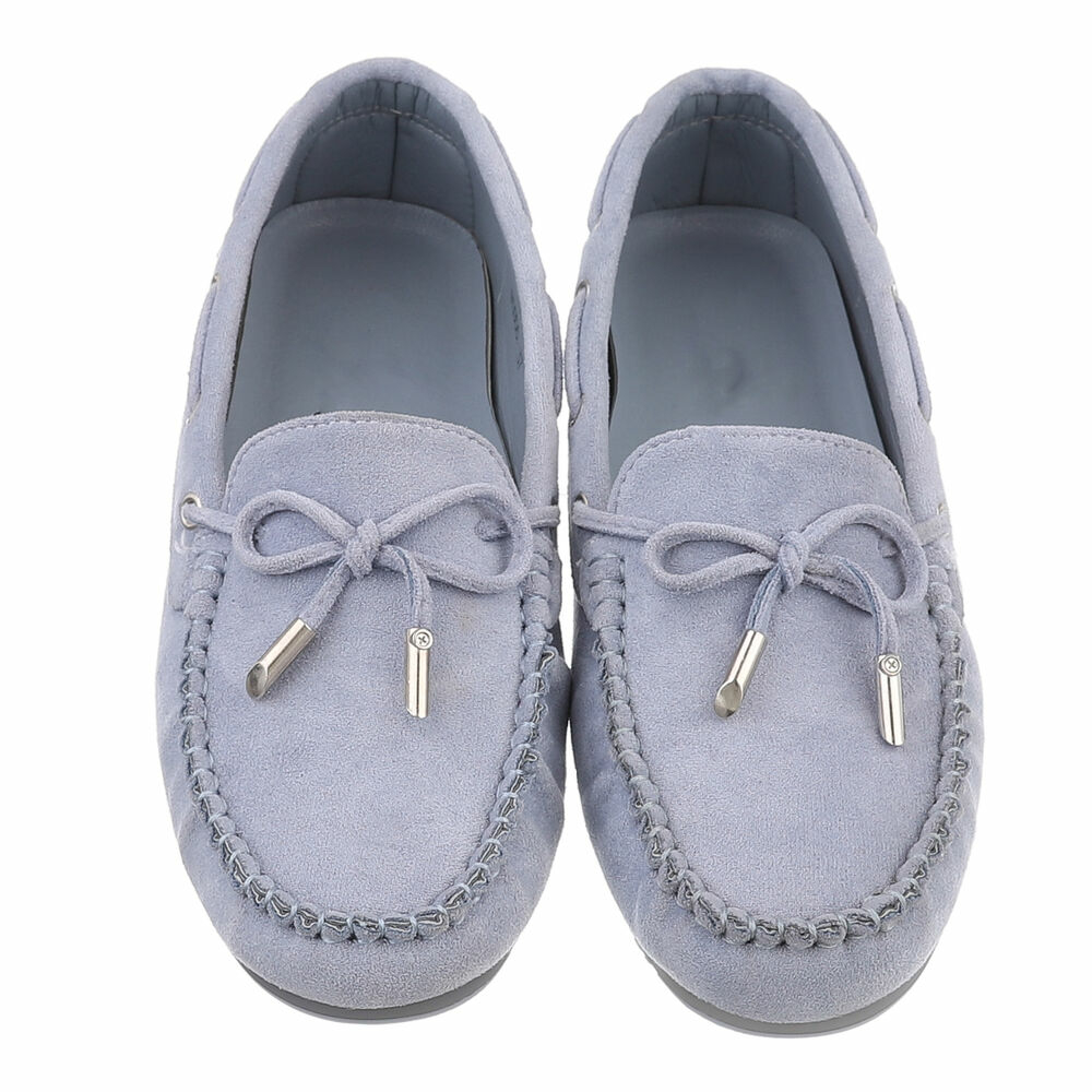 Mocasini cu funda - albastru-deschis dama