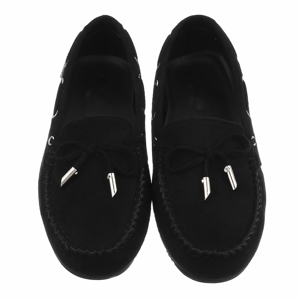 Mocasini cu funda - negru dama