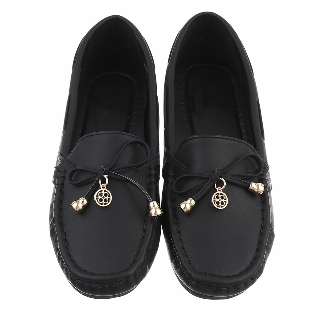 Mocasini casual - negru dama