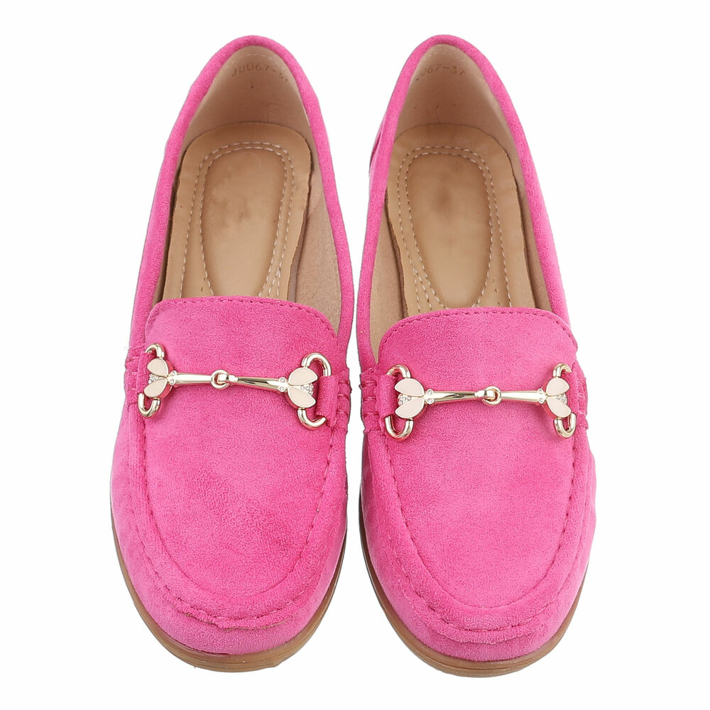 Mocasini office cu platforma - roz fuchsia dama