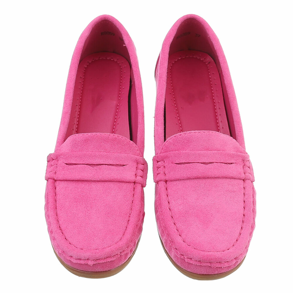 Mocasini office cu platforma - roz fuchsia dama