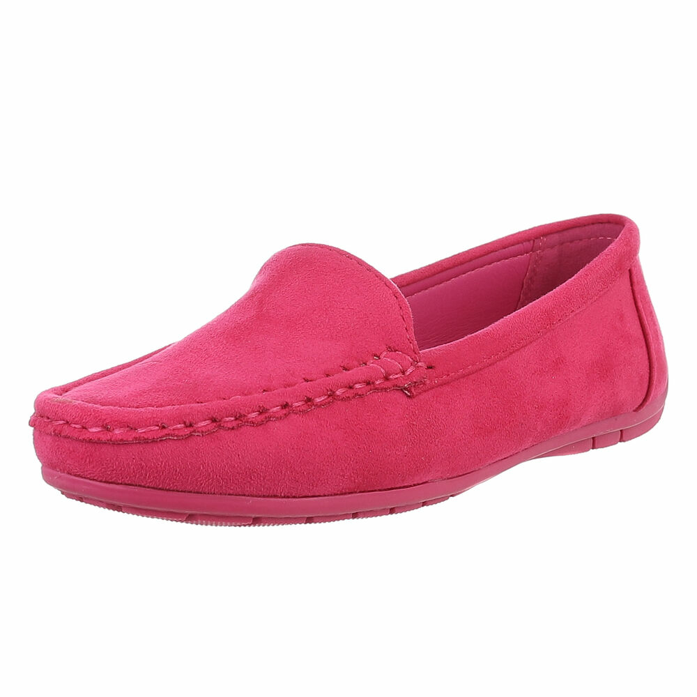 Mocasini casual - roz fuchsia dama