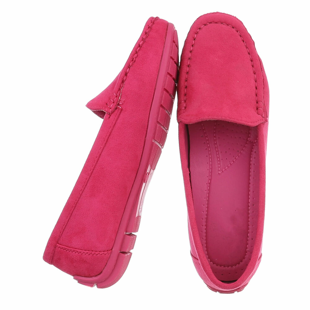 Mocasini casual - roz fuchsia dama