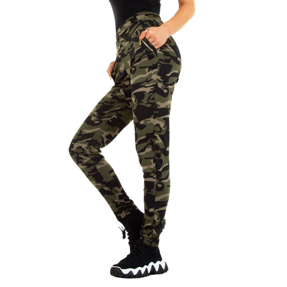 Pantaloni boyfriend - Holala verde military dama