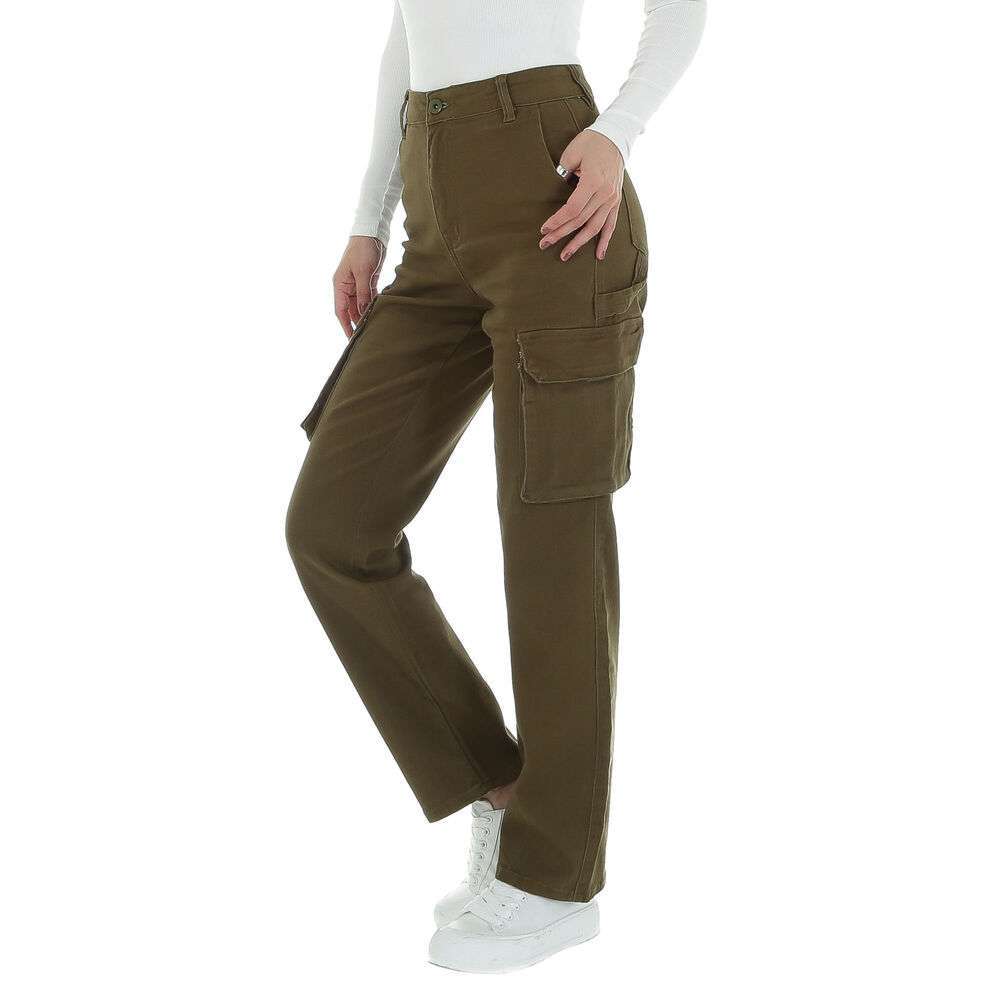 Pantaloni cargo - kaki dama