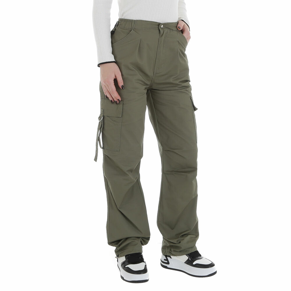 Pantaloni eleganti Laulia - verde dama