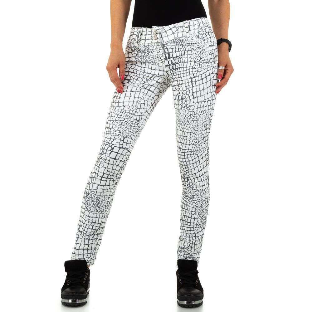 Pantaloni Metrofive - alb dama