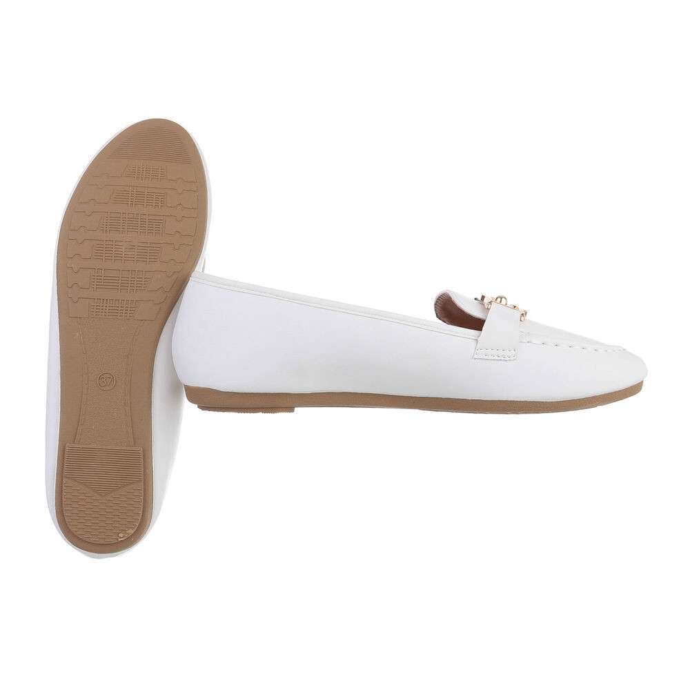 Mocasini eleganti - alb dama