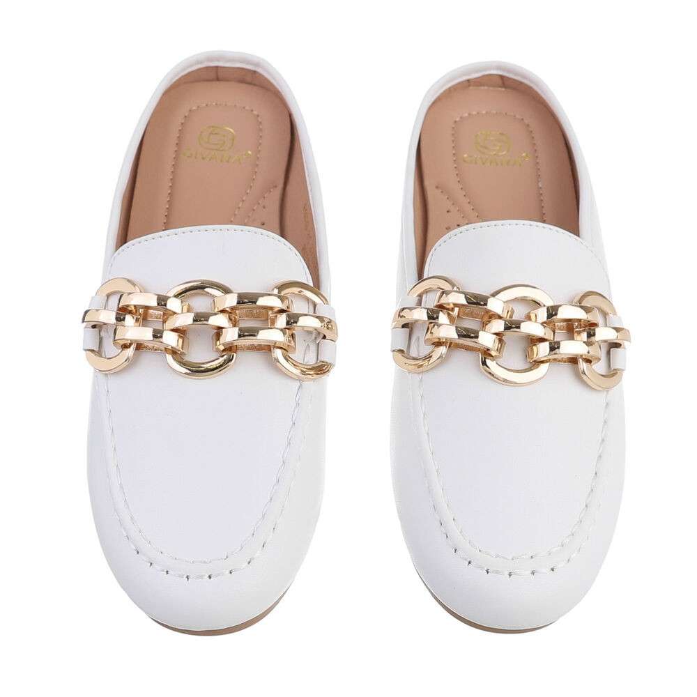 Mocasini eleganti - alb dama