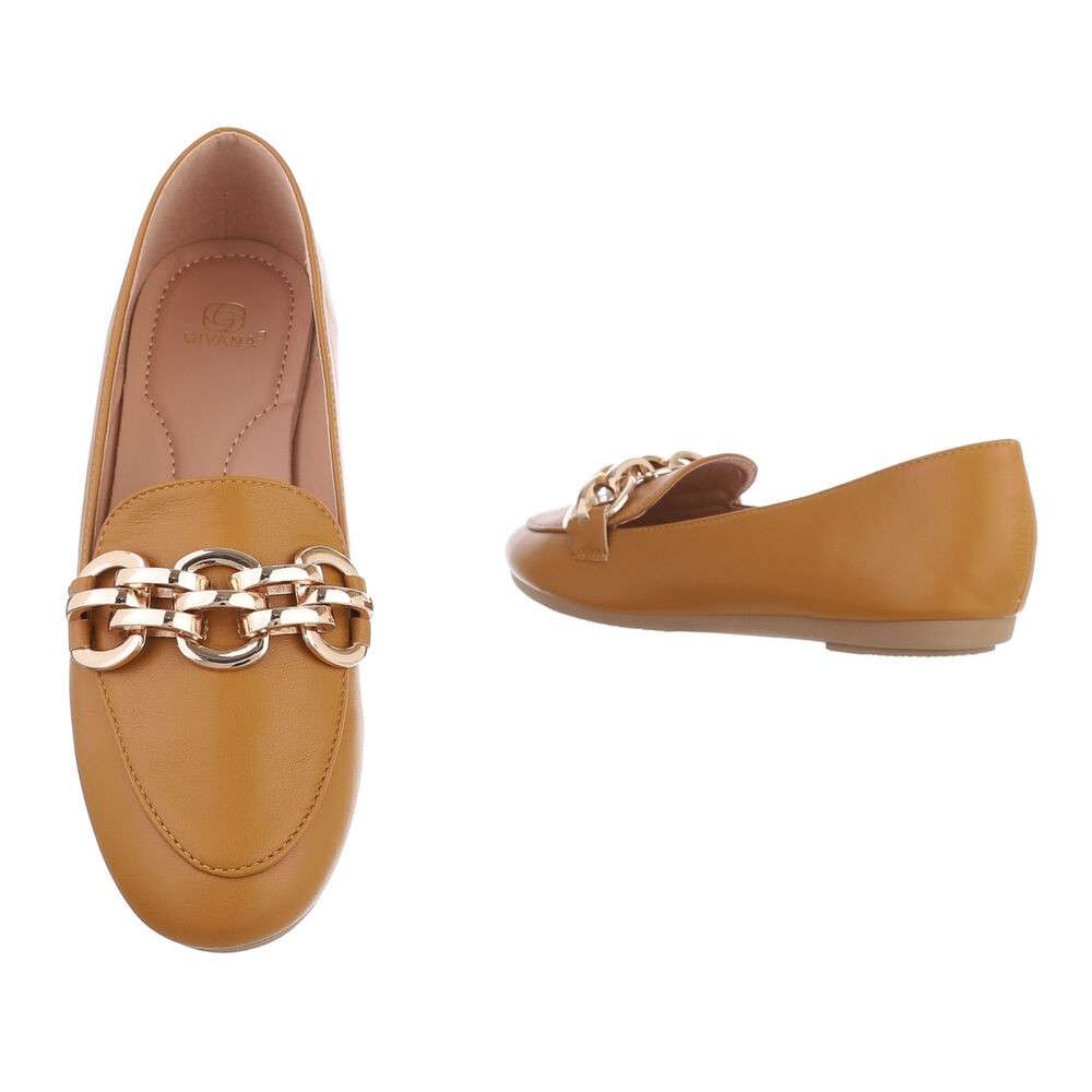 Pantofi office fara toc - bej dama