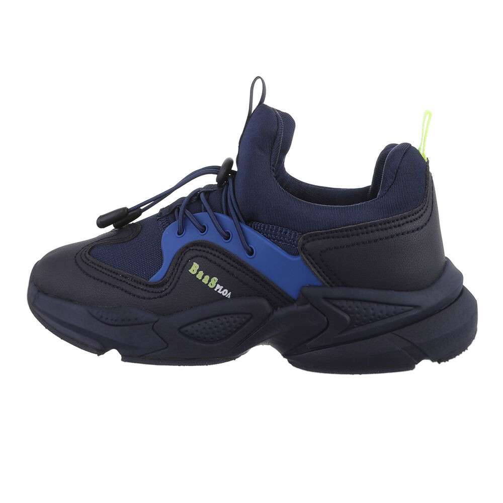 Pantofi sport talpa groasa copii - navylime