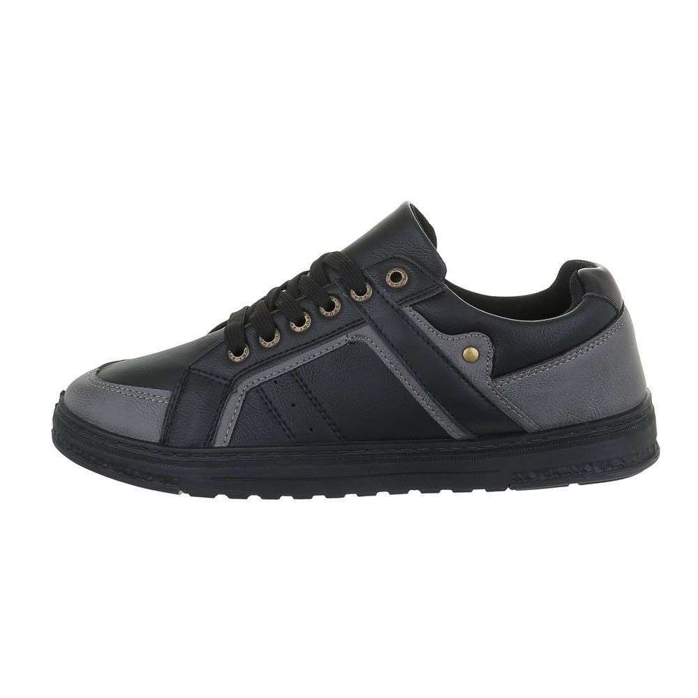 Pantofi casual cu siret - negru barbati