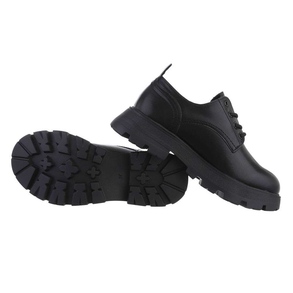 Pantofi oxford cu siret - negru dama