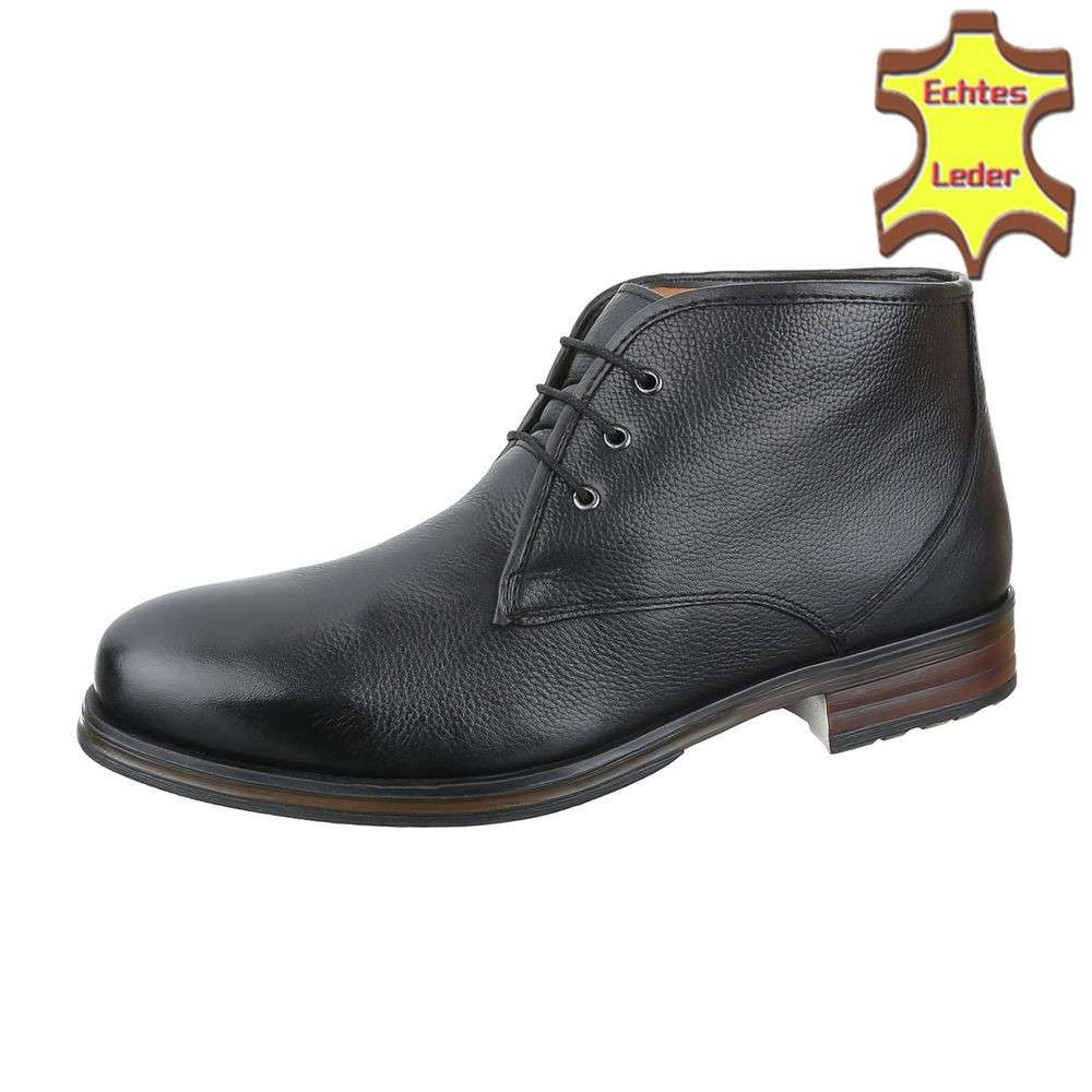 Pantofi casual piele naturala - negru barbati