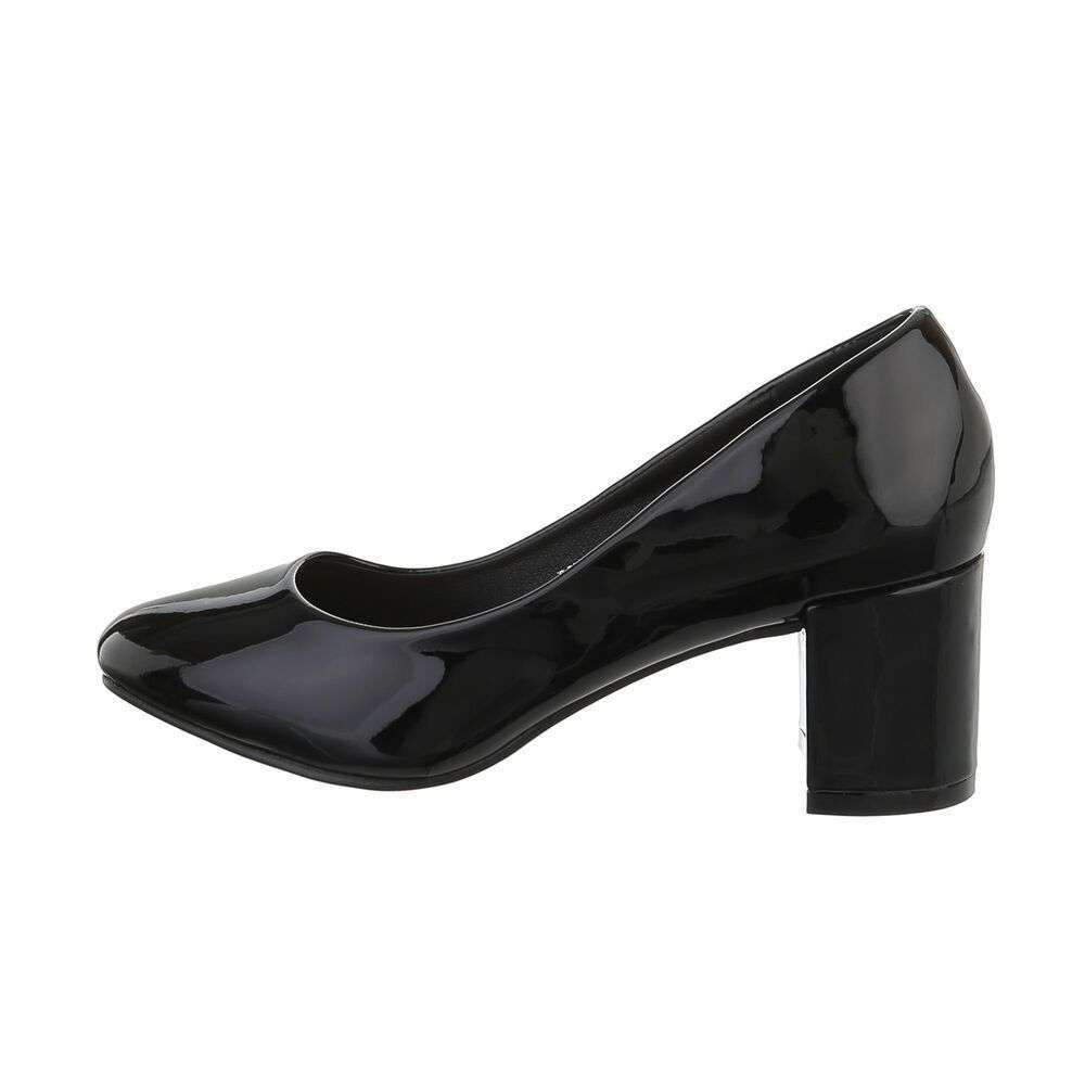 Pantofi eleganti cu toc mic - negru dama