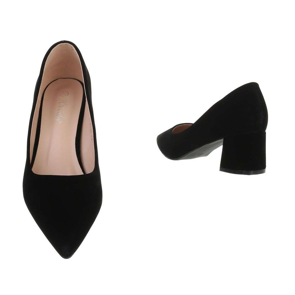 Pantofi eleganti cu toc mic - negru dama
