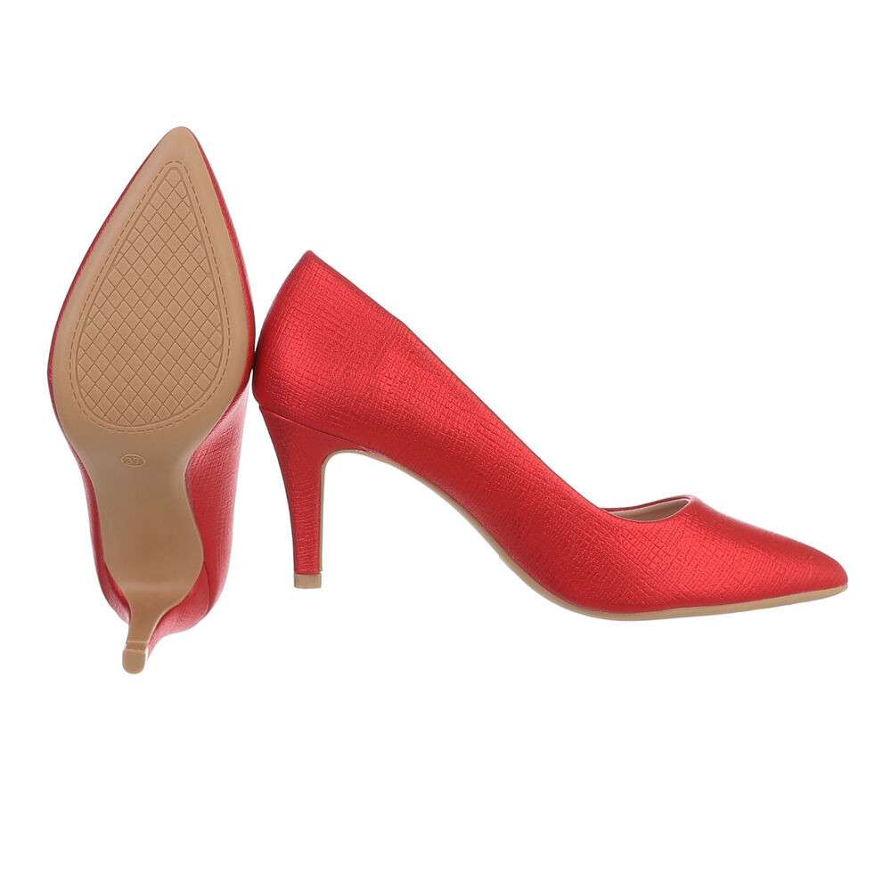 Pantofi eleganti cu toc - rosu dama