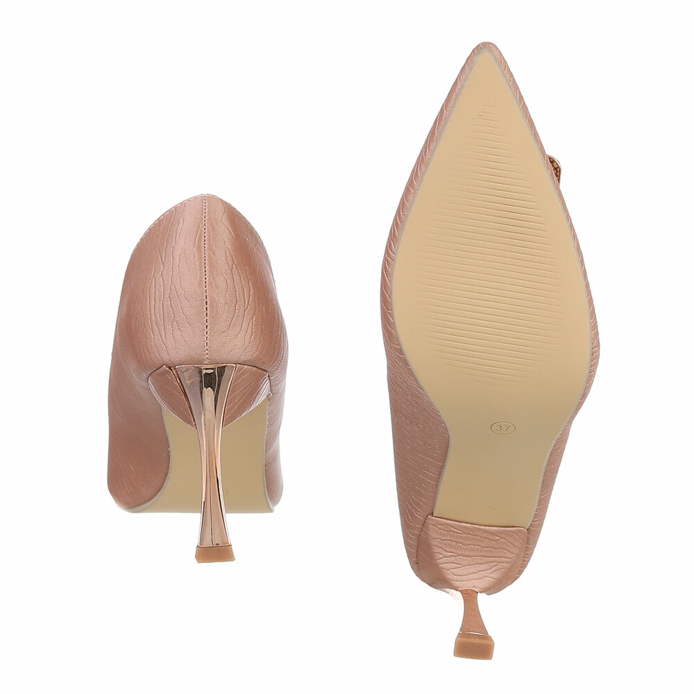 Pantofi cu toc inalt - culoarea sampaniei dama