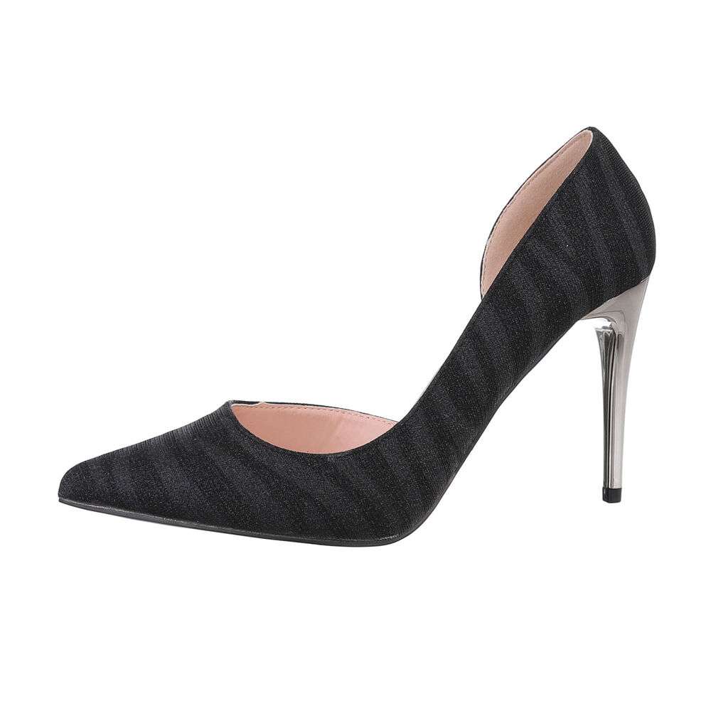Pantofi cu toc inalt - negru dama