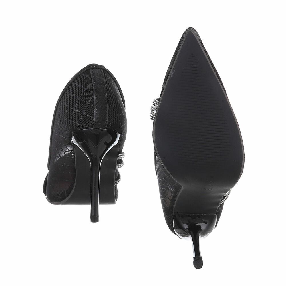 Pantofi cu toc inalt - negru dama