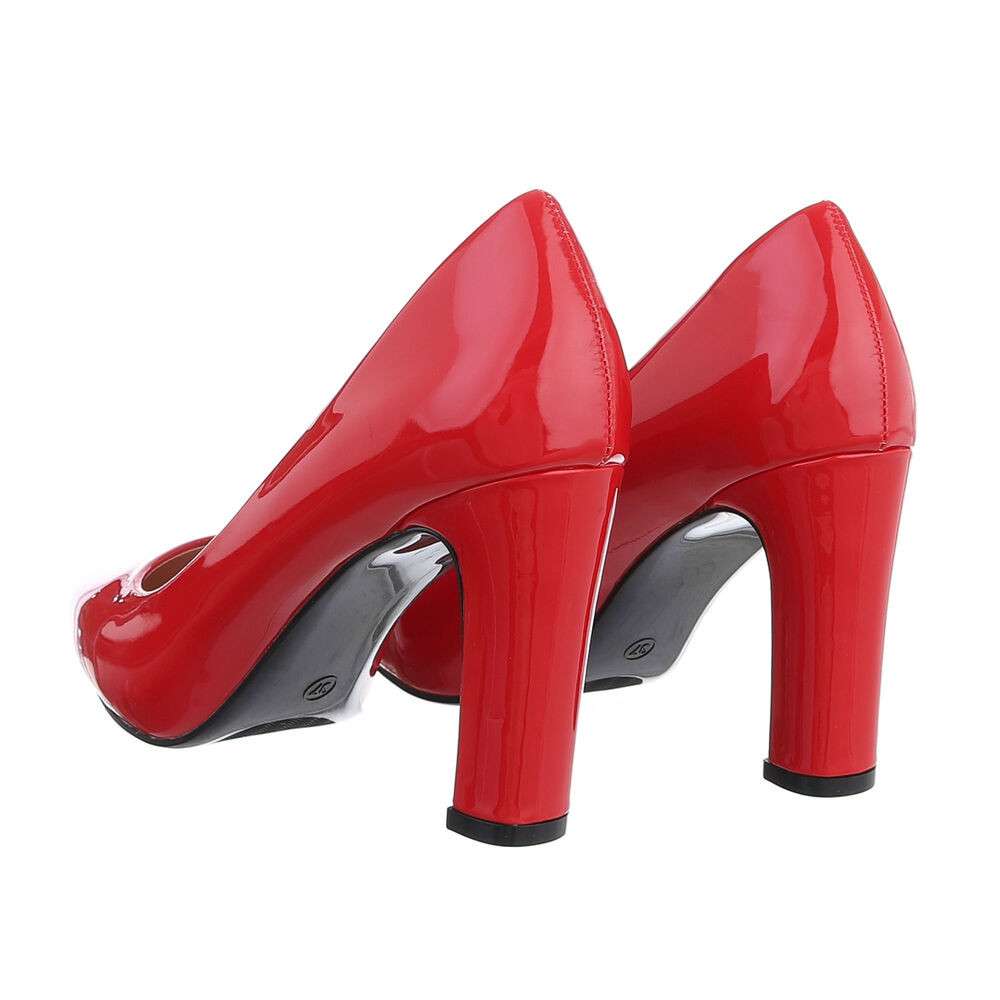 Pantofi eleganti cu toc - rosu dama