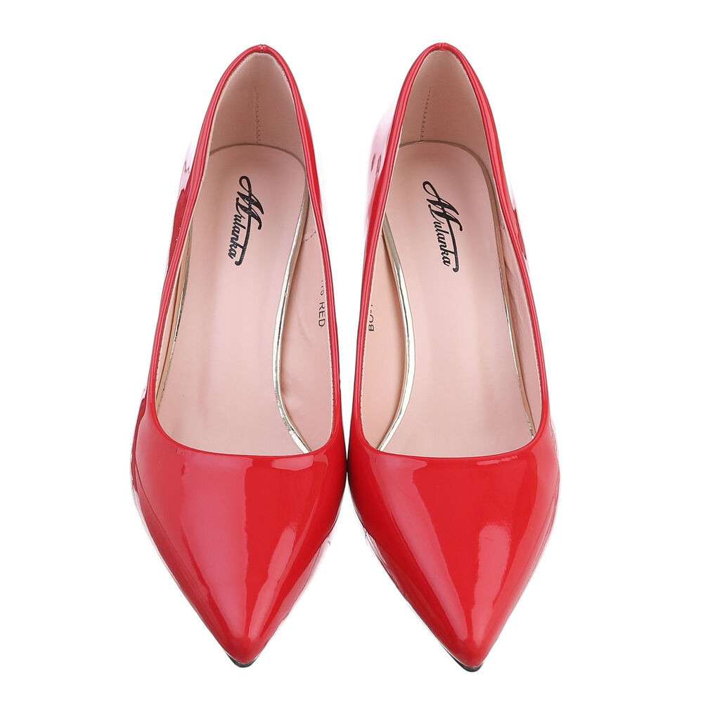 Pantofi eleganti cu toc - rosu dama