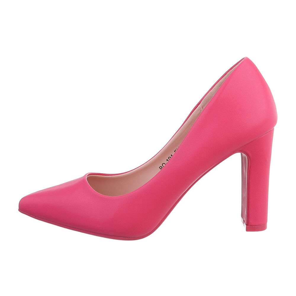 Pantofi eleganti cu toc - roz fuchsia dama