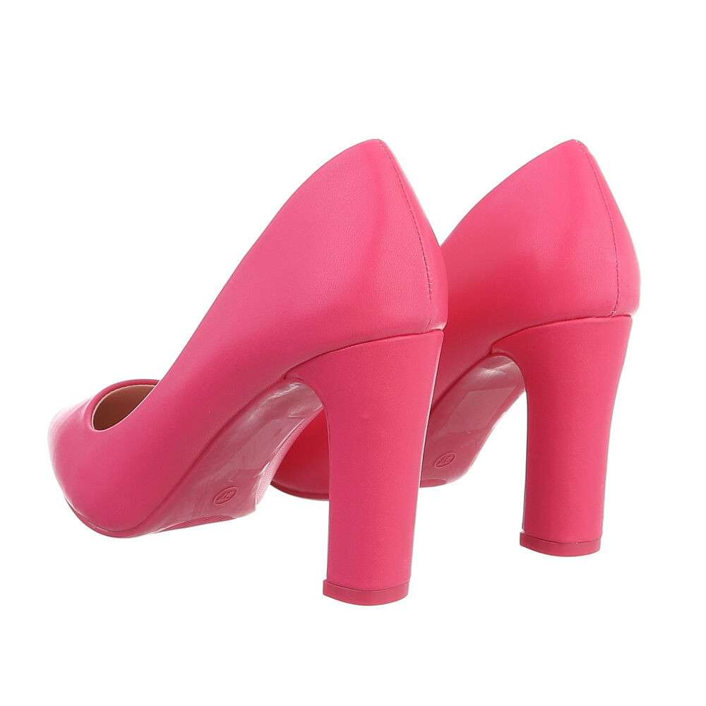 Pantofi eleganti cu toc - roz fuchsia dama