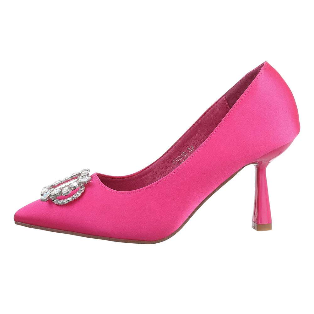 Pantofi cu toc inalt - roz fuchsia dama