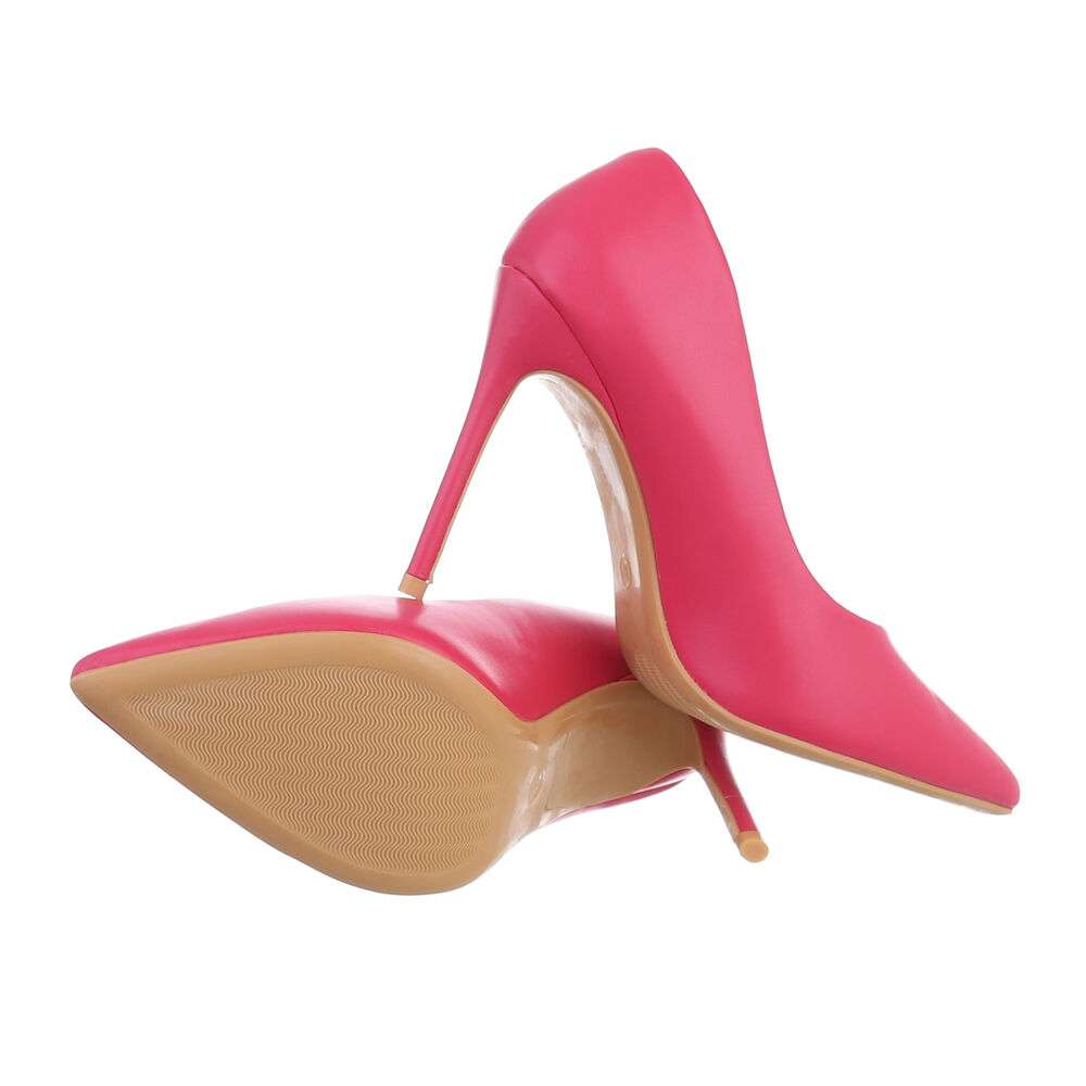Pantofi cu toc subtire - roz fuchsia dama