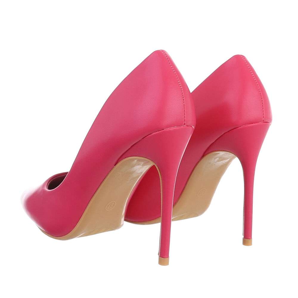 Pantofi cu toc subtire - roz fuchsia dama