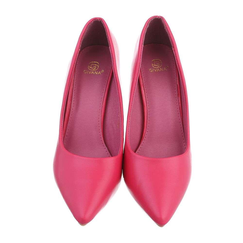 Pantofi cu toc subtire - roz fuchsia dama
