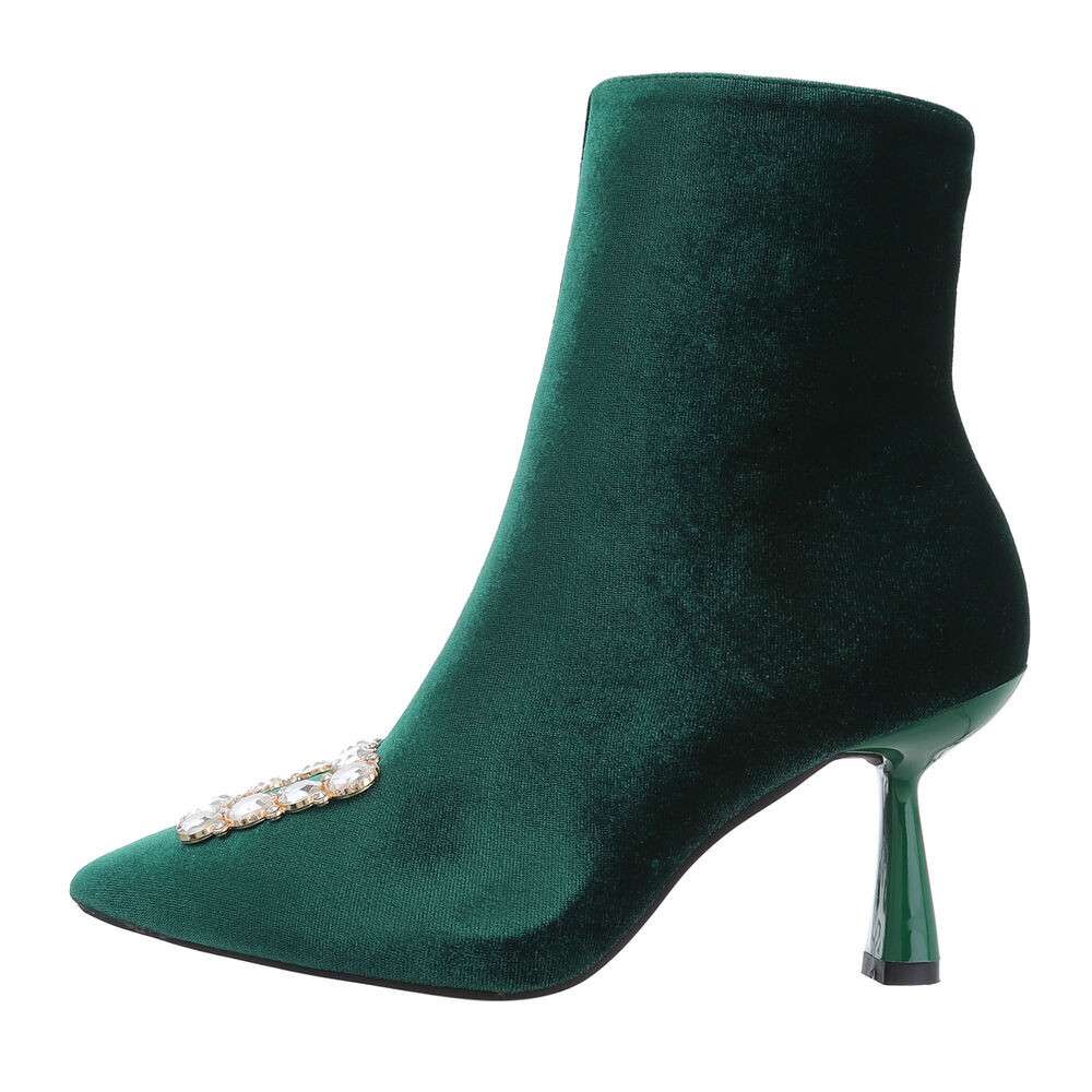 Pantofi cu toc inalt - verde dama